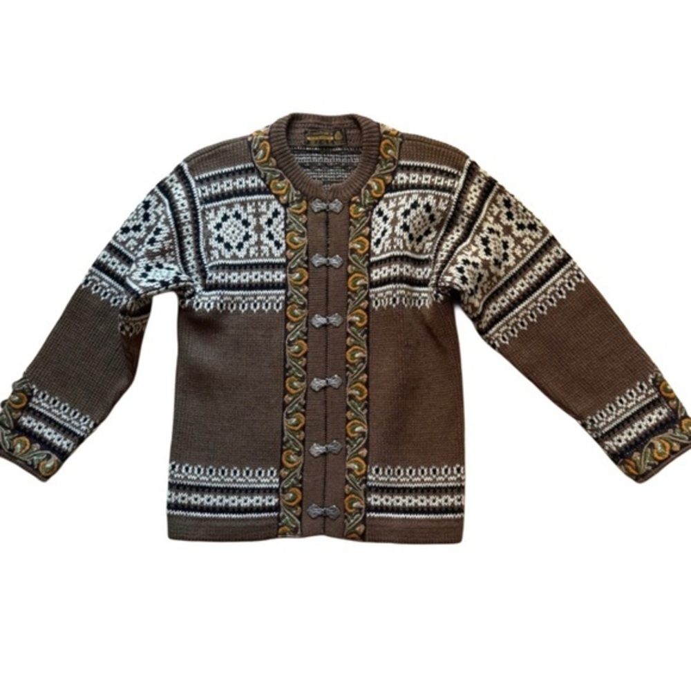Nordstrikk Brown Patterned Women's Cardigan